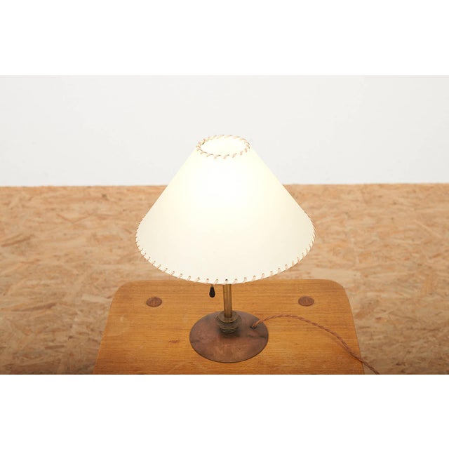 Table Lamp with Brass Base by Arthur Streit, 1930s For Sale - Image 9 of 14
