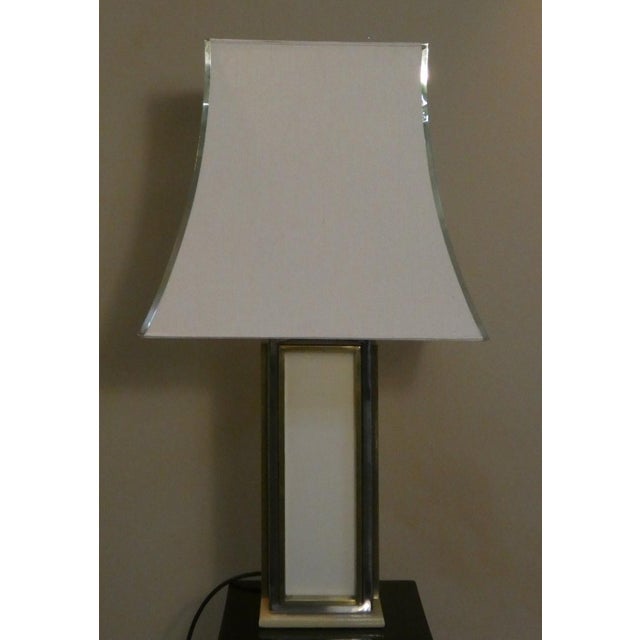 Brass, Steel, and Acrylic Glass Table Lamp, Italy, 1970s For Sale - Image 11 of 11