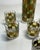 Vintage Mid-Century Modern Green & Gold Geometric Martini Pitcher & Glasses – 8-Piece Set For Sale In Orlando - Image 6 of 15