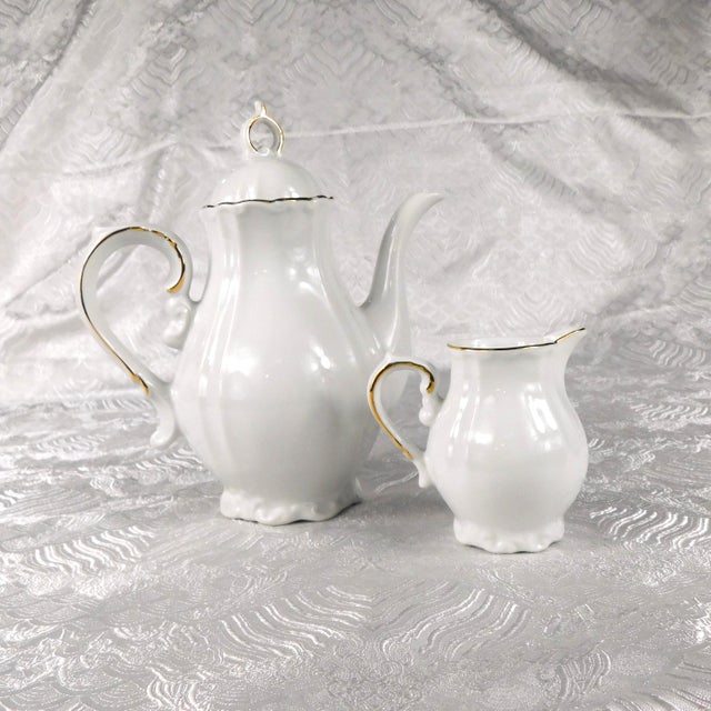 1950s 1950s Winrose Collection Floral Coffee Pot and Creamer For Sale - Image 5 of 17