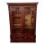 Antique Mahogany Glass-Door Bookcase For Sale