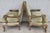 French Country Plush Velvet French Country Fauteuil Armchairs Pair For Sale - Image 3 of 15