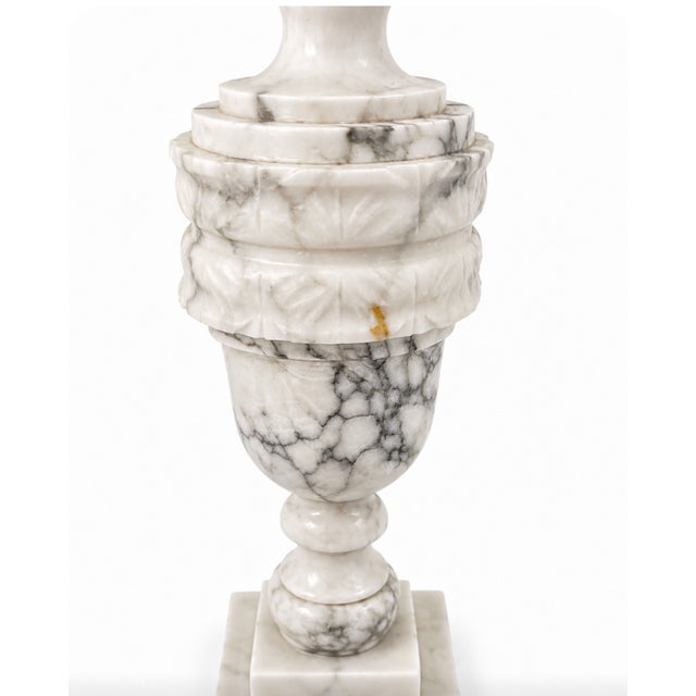 1960s Vintage Italian-Style Marble Urn Lamp For Sale - Image 5 of 5