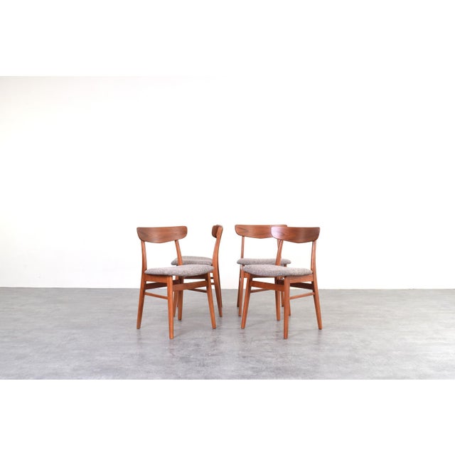 This set of four Danish chairs manufactured by Farstrup in the 1960s is a prime example of Scandinavian mid-century modern...