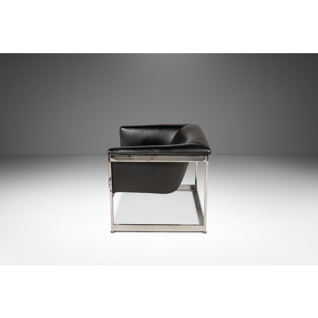 Rare Set of Two ( 2 ) Mid-Century Modern "Cube" Chairs by Milo Baughman for Thayer Coggin, Usa, C. 1960's For Sale - Image 4 of 18