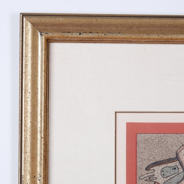 1977 Mihail Chemiakin "Philosophy of the Sea #1" Artist Hand Signed and Numbered Limited Edition Ea / Artist Proof Framed & Matted Lithograph For Sale - Image 9 of 11