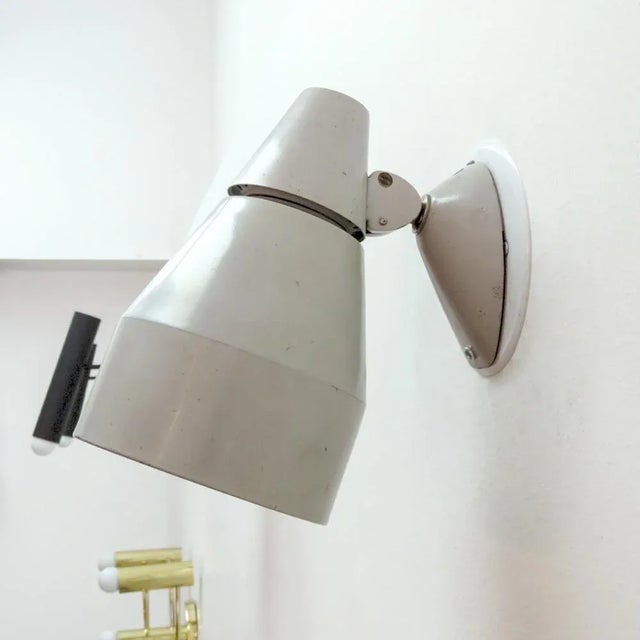 Mid-Century Modern Pair of Kaiser Leuchten Wall Lamps, 1940 For Sale - Image 3 of 10