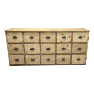 Apothecary Drawers Sideboard in Pine, 1920s For Sale