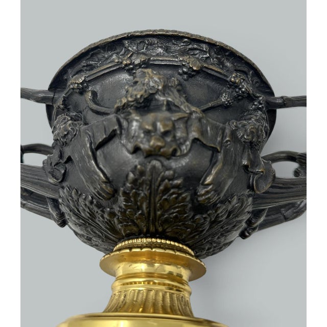 Bronze Antique Pair French Ormolu Bronze Warwick Albani Grand Tour Vases Urns Clodion For Sale - Image 8 of 12