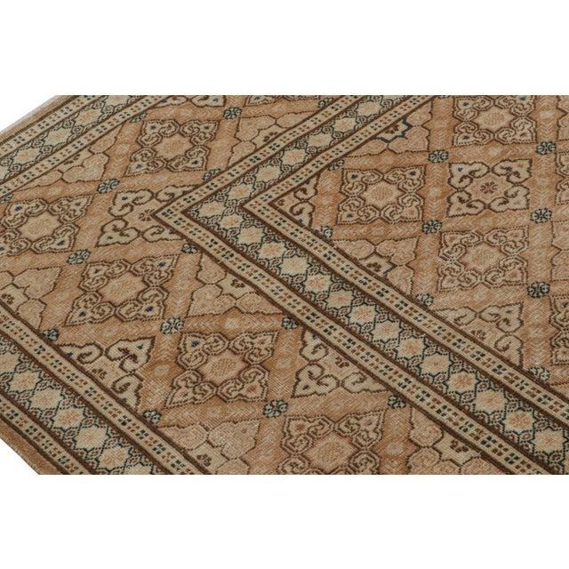 Vintage Persian Tabriz Rug in Brown, With Floral Patterns, From Rug & Kilim For Sale In New York - Image 6 of 7