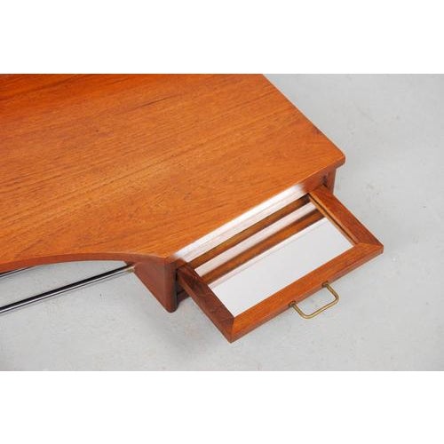 Restored Danish Mid-Century Teak Dressing Set with Floating Table Top, 1950s For Sale - Image 9 of 11