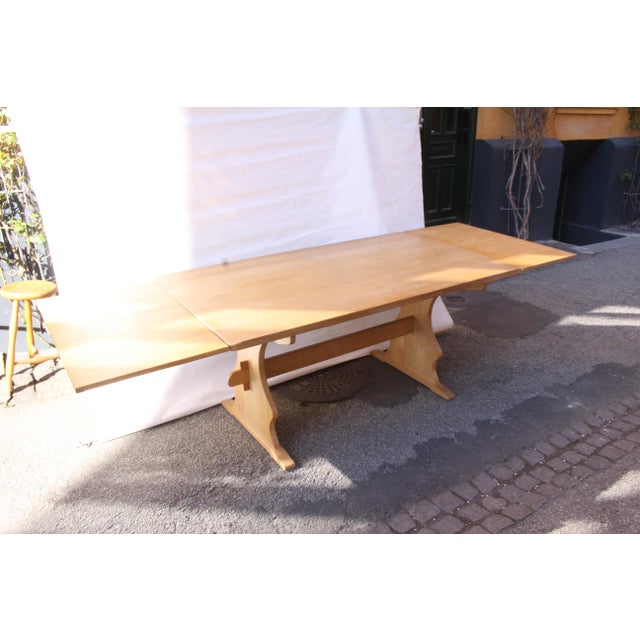 Danish Oak Extendable Dining Table, 1980s For Sale - Image 15 of 18