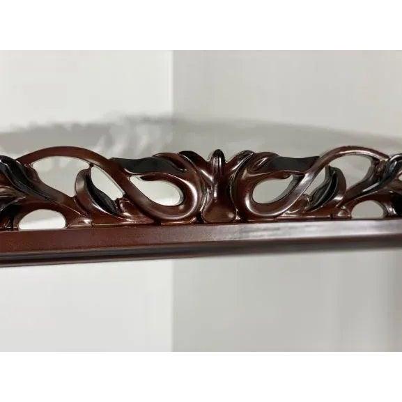 Dark Finish Cherry Accent Mirror For Sale - Image 10 of 13
