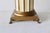 Wood Vintage Italian Neoclassical Style Metal Marble Cream Gold Finish Column Pedestal For Sale - Image 7 of 12