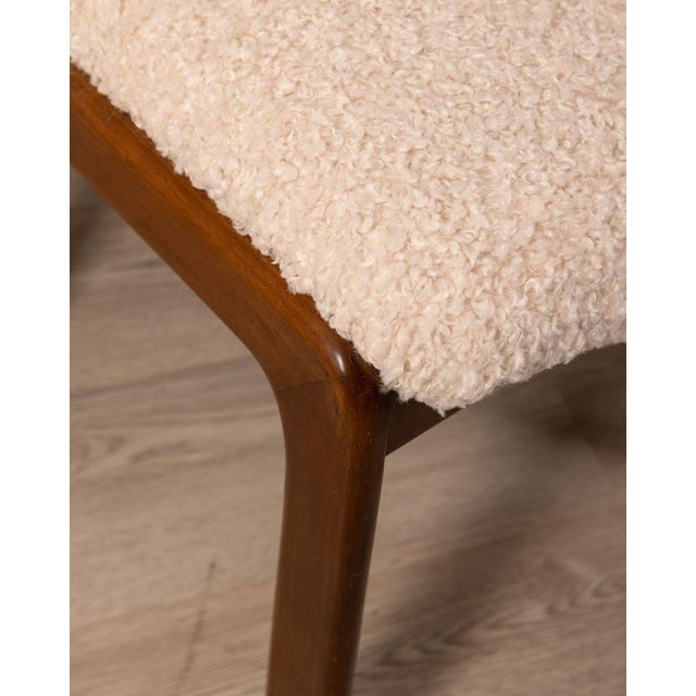 Vintage Italian Chairs in White Fabric, Set of 4 For Sale - Image 6 of 8