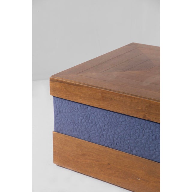 Large Living Room Center Table attributed to Paolo Buffa Attr in Blue Velvet, 1960, in Very Good conditions. Designed 1960...