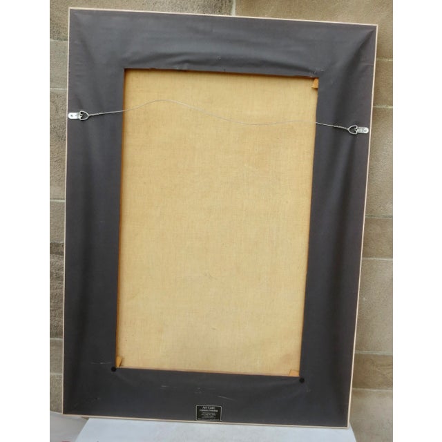 Textile T Sabat Oil on Canvas Harlequin With Dove Circa 50s' For Sale - Image 7 of 8