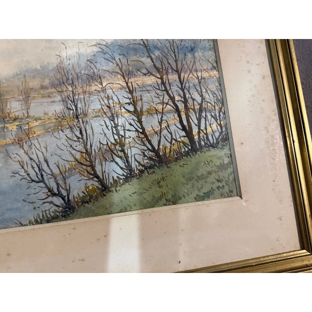 F Cavel, Marsh Landscape, Lithograph, Framed For Sale - Image 9 of 10