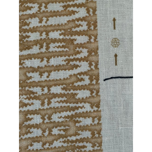 Casa Branca Vimini - Color Toast 2 6/8 Yards Linen Fabric For Sale - Image 4 of 5