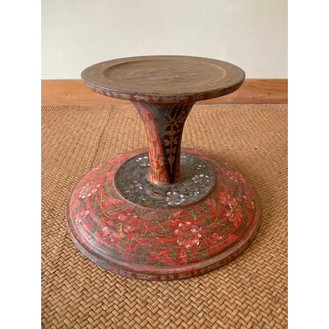 19th Century Balinese Offering Tray / Bowl 'Dulang' With Floral Motif For Sale - Image 4 of 7