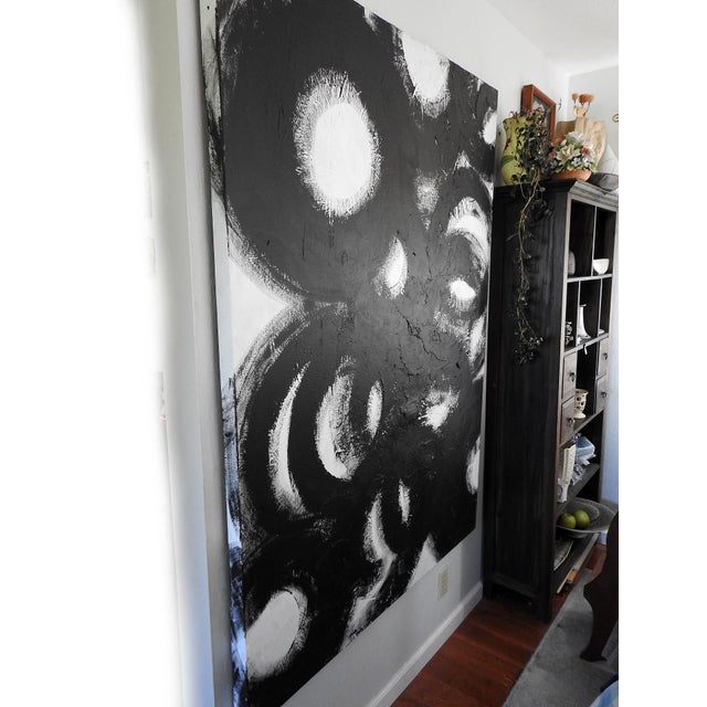 Abstract Large-Scale 1980s Abstract Mixed-Media Painting "Trap 17" by Cat Conner For Sale - Image 3 of 15