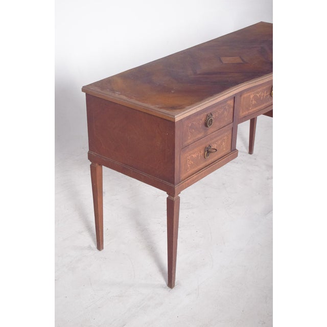 Vintage Wooden Dressing Table with Marquetry, 1920s For Sale - Image 6 of 9