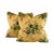 Designer Schumacher French General "Woodland Foliage" Green Gold Raspberry-Red Botanical Floral Pillow Covers- Pair For Sale In Jacksonville, FL - Image 6 of 7