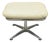 Vintage Directional Mid Century Modern Tubular Aluminum Base Swivel Ottoman For Sale