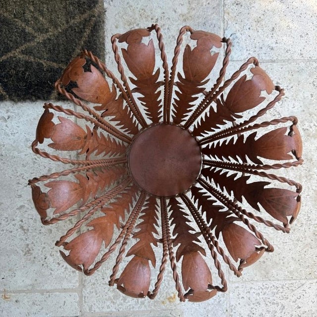 Vintage Art Nouveau Umbrella Stand in Sheet Metal, 1960s For Sale - Image 3 of 12