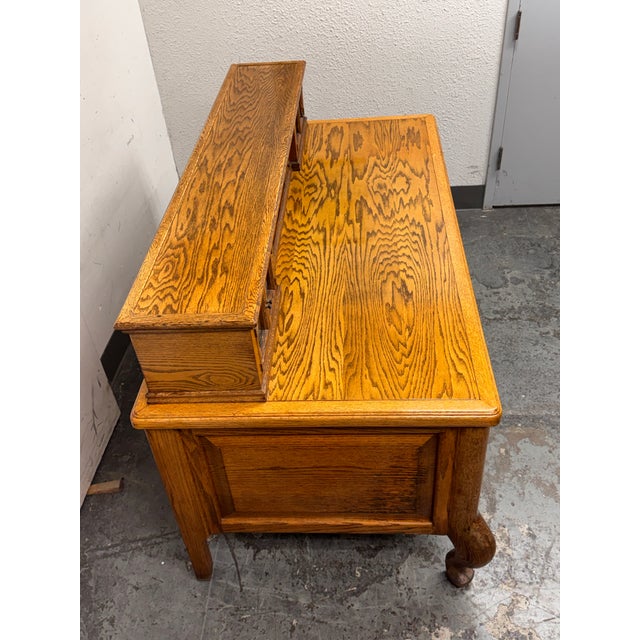 Oak Executive Desk, Vintage For Sale In San Francisco - Image 6 of 12