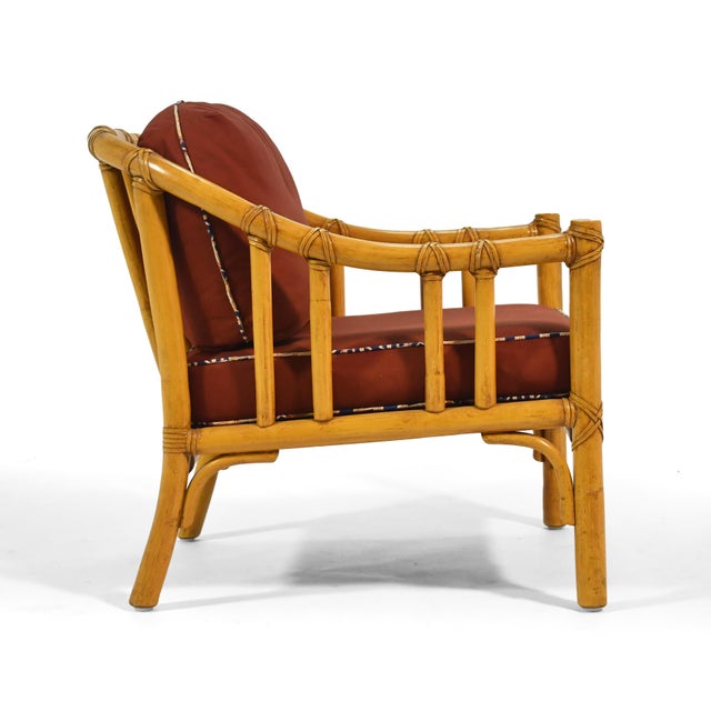 McGuire A-1 Rattan Lounge Chair For Sale - Image 9 of 11