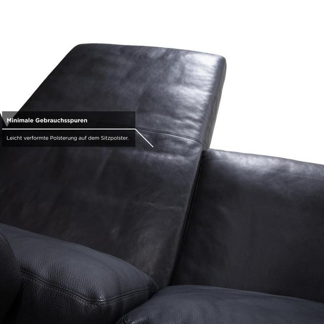 CL 820 Corner Sofa in Anthracite Leather with Chrome Sled Feet from Erpo For Sale - Image 10 of 16