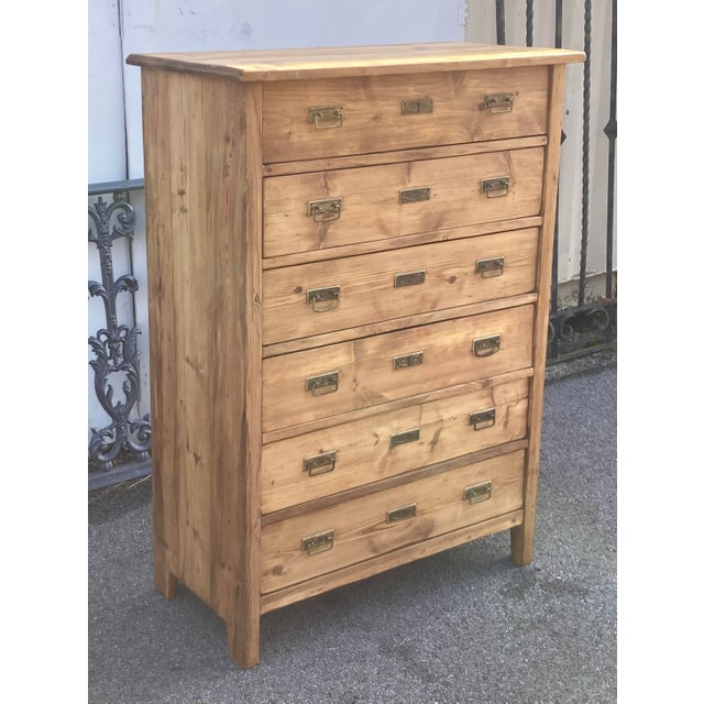 Tall antique pine chests of drawers are very hard to find so we were very pleased when this one showed up. It couldn’t be...