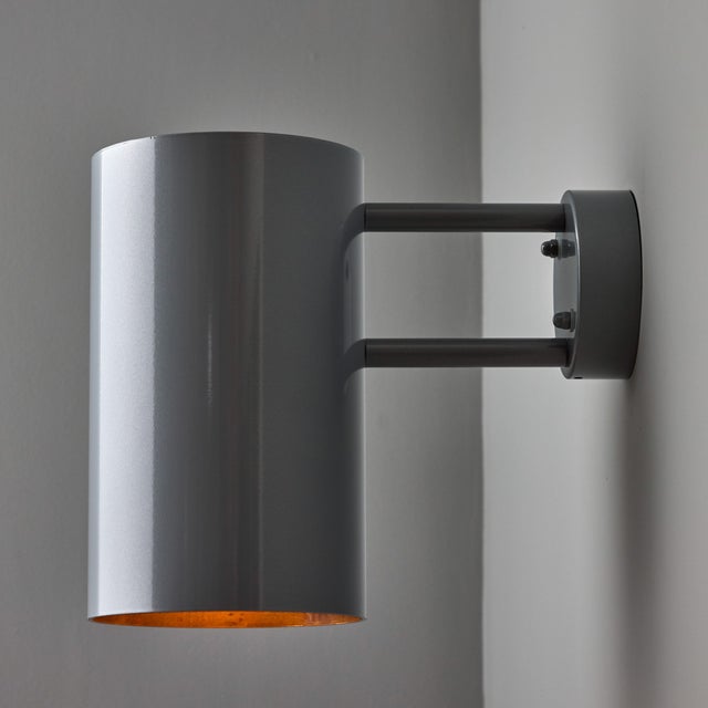 Pair of Hans-Agne Jakobsson C627/110 'Rulle' Sconces in Painted Silver For Sale - Image 11 of 11