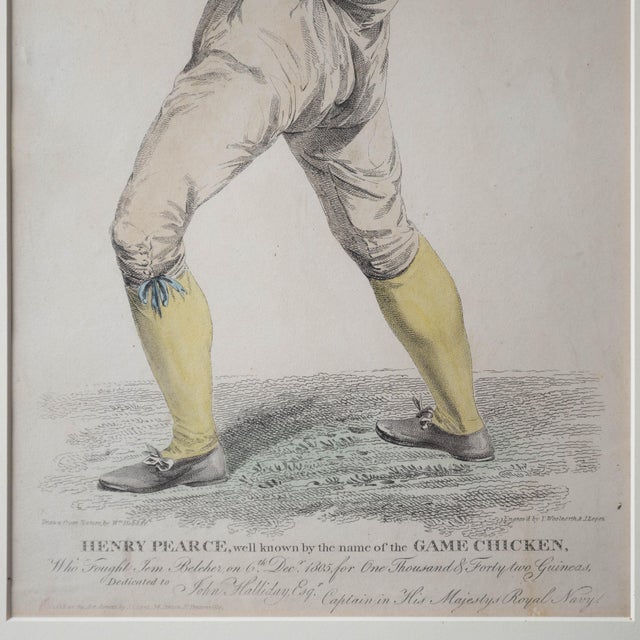 Early 19th Century Henry Pearce "Game Chicken" Boxer Engraving, c.1805 For Sale - Image 5 of 8