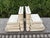 Cream Pair of Maitland Smith Tessellated Travertine and Brass Bookends For Sale - Image 8 of 9