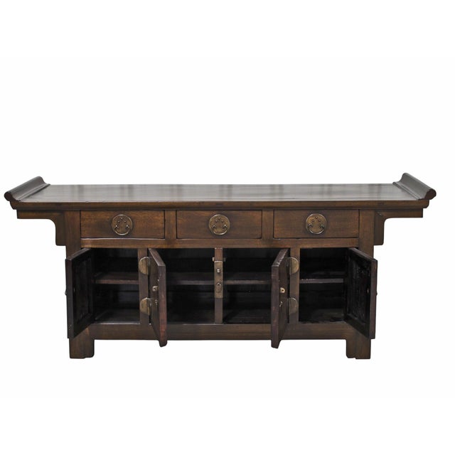 19th Century Chinese Catalpa Everted Flange Sideboard For Sale - Image 9 of 10