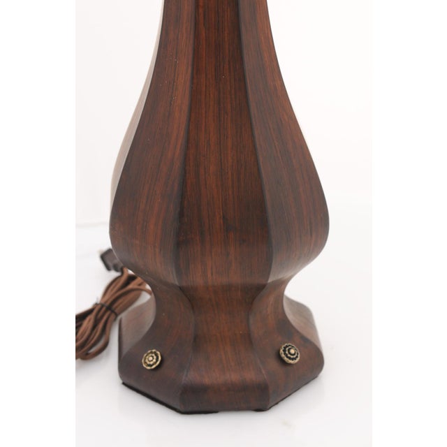 Pair of Early 20th Century Mahogany Trestle Lamps - England For Sale In Atlanta - Image 6 of 10