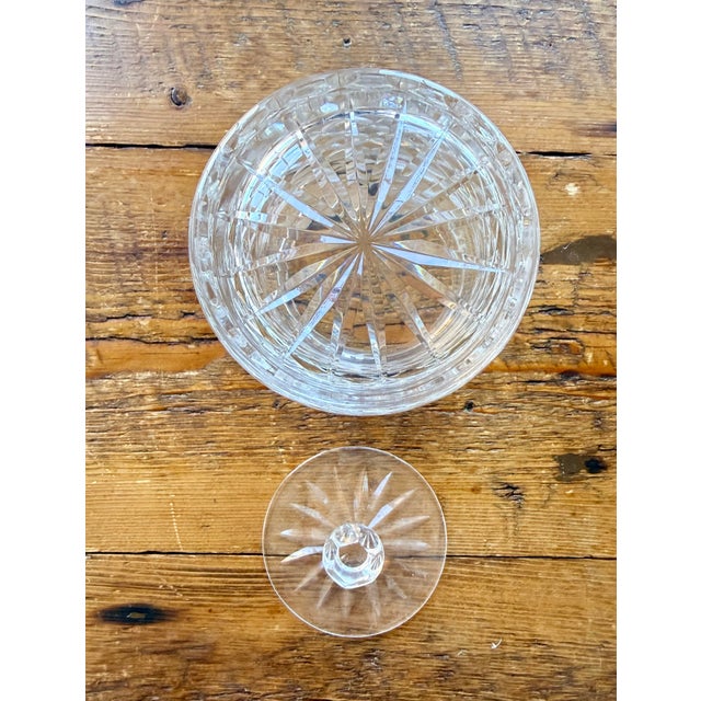 Waterford Vintage Waterford Crystal Lismore Biscuit Jar and Lid For Sale - Image 4 of 9