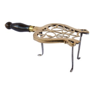 Antique English Brass Trivet For Sale