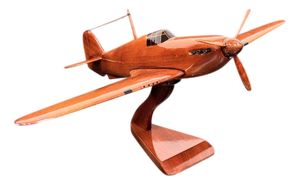 English Mahogany Hawker Hurricane Aircraft Model