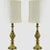 Brass Rembrandt Brass and Vintaged Saffron Yellow Table Lamps - a Pair For Sale - Image 8 of 9