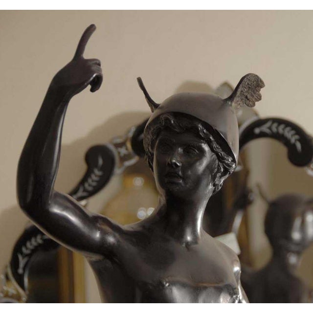 Italian Mecury Statue in Bronze For Sale - Image 6 of 16