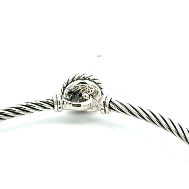Authentic David Yurman Peridot Cuff Bangle Size 7.5" Sterling Silver 3 mm Estate DY794 Retail: $895.00 TRUSTED SELLER...