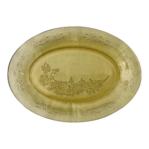 1930’s “Sharon” Yellow Glass Platter