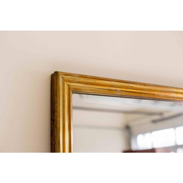 19th C French Brass Bistro Mirror For Sale In Austin - Image 6 of 6
