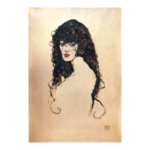 1981 Egon Schiele 25 Erotic Drawings Woman With Black Hair
