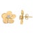 Contemporary 10K Yellow Gold 1/3 Cttw Lab Grown Diamond Flower Petal Stud Earrings For Sale - Image 3 of 5