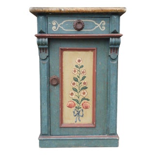 Late 19th to Early 20th Century European Folk-Painted Cabinet For Sale