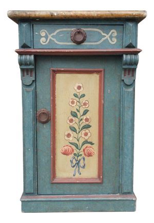 Late 19th to Early 20th Century European Folk-Painted Cabinet